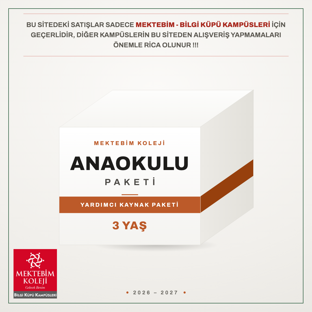 3 YAŞ YARDIMCI KAYNAK PAKETİ