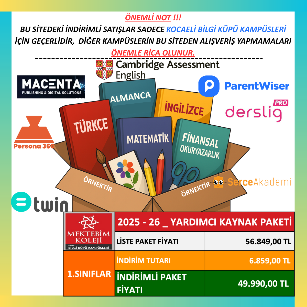 1.SINIF YARDIMCI KAYNAK PAKETİ