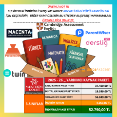 3.SINIF YARDIMCI KAYNAK PAKETİ