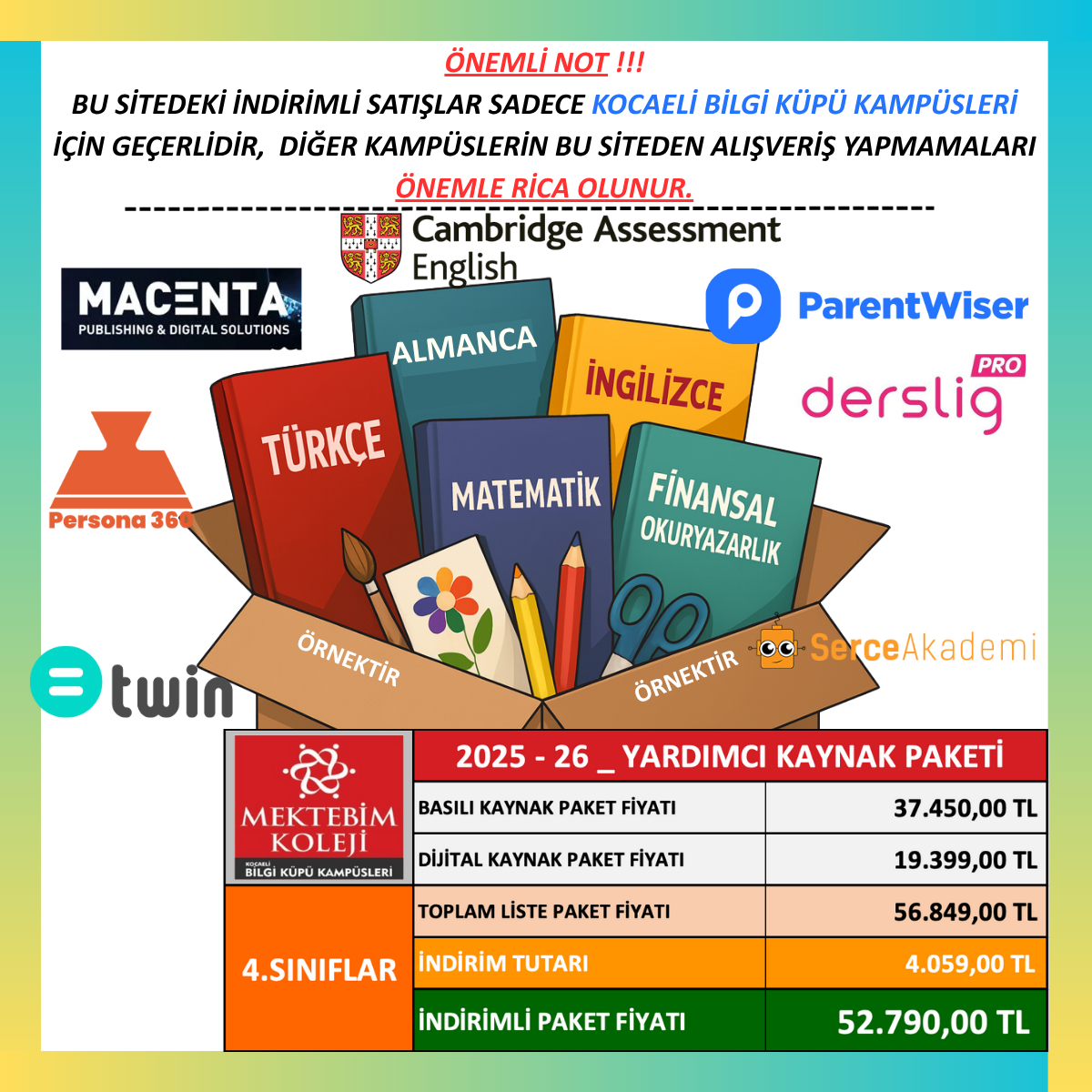 4.SINIF YARDIMCI KAYNAK PAKETİ