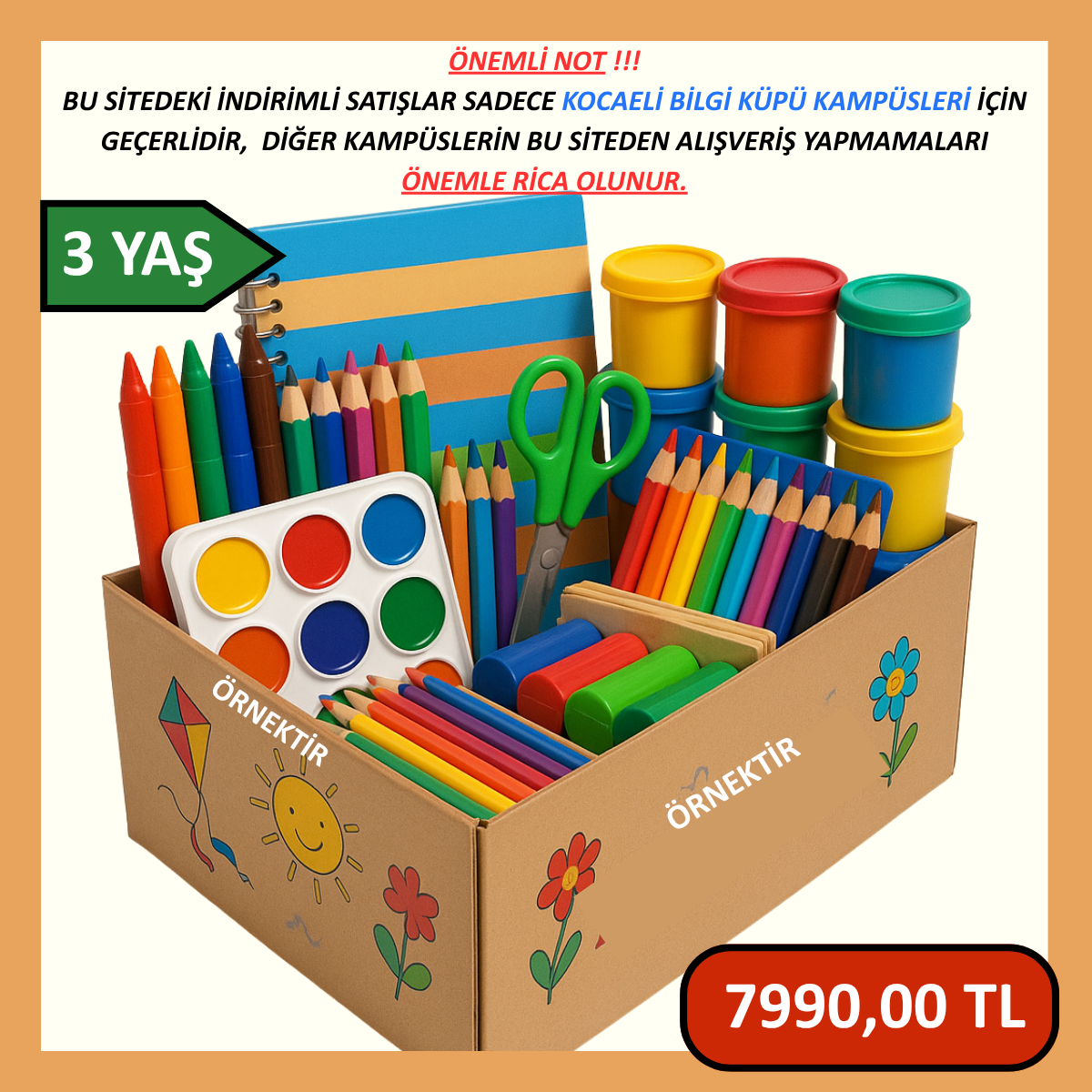 3 YAŞ KIRTASİYE PAKETİ