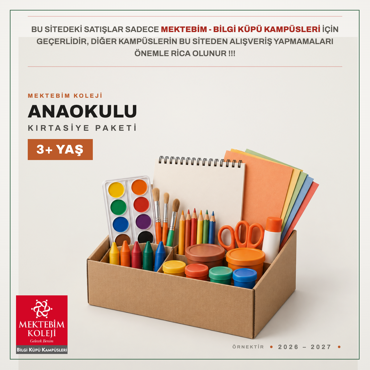 3 YAŞ KIRTASİYE PAKETİ