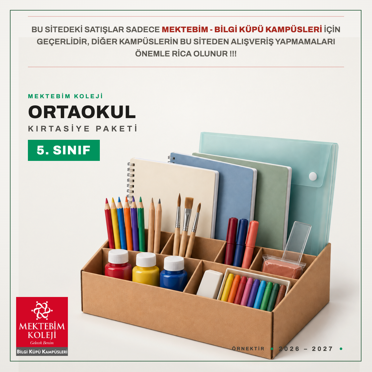 5.SINIF KIRTASİYE PAKETİ